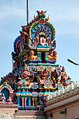 The great Chola temples of Tamil Nadu - The Sri Ranganatha Temple of Srirangam. Detail of the southern gopura of the third enclosure. 